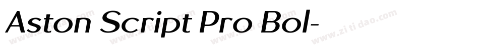 Aston Script Pro Bol字体转换